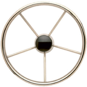 STEERING WHEEL, STAINLESS STEEL WITH CAP