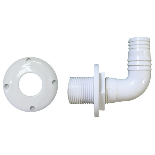 THRU-HULLS ELBOW 90 Degree with HOSE BARB and SCREW FLANGE - Image 2